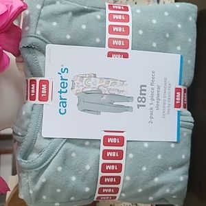 Carter's 18m fleece sleepwear 2 pk.